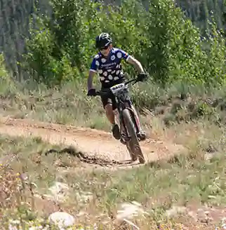 Longmont rider corners at Frisco