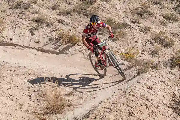 Silver Creek Rider negotiates the final turn at Eagle