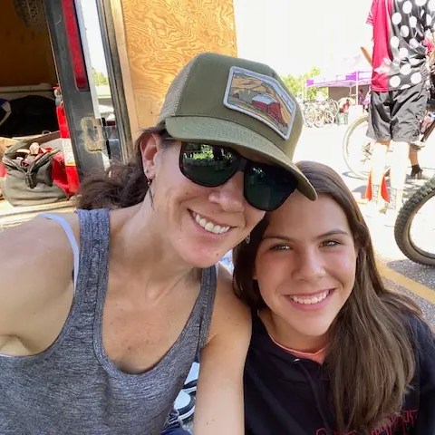 Hillary Simonson at a Race